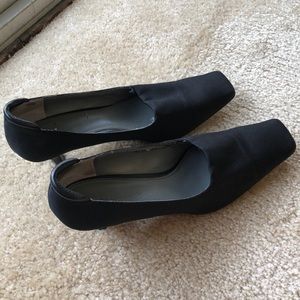 Etienne Aigner 6 Fabric Heels Black